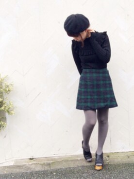 「BEAMS」｜「アイテム（タイツ/ストッキング）」を使った、な͜͡お͜͡な͜͡さん（レディース・155cm）の秋コーディネート