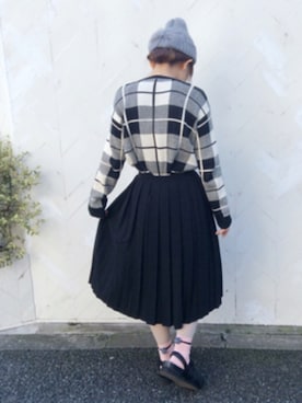 「Casselini（キャセリーニ）のアイテム（ニットキャップ/ビーニー）」を使った、な͜͡お͜͡な͜͡さん（レディース・155cm）の秋コーディネート