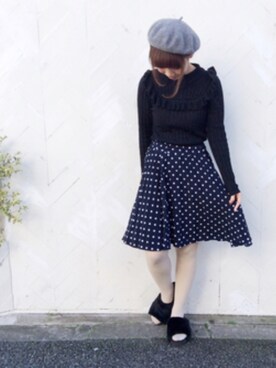 「BEAMS」｜「アイテム（タイツ/ストッキング）」を使った、な͜͡お͜͡な͜͡さん（レディース・155cm）の冬コーディネート
