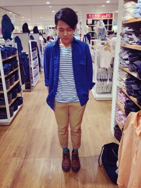 「plain-me（プレインミー）のアイテム」を使った、Joe Chenさん（メンズ・172cm）の夏コーディネート