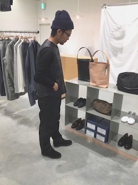 「DESCENTE ALLTERRAIN（デサント　オルテライン）のアイテム（トップス）」を使った、KIMURAさん（メンズ・175cm）の秋コーディネート