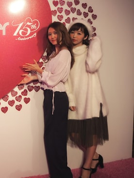 「CECIL McBEE（セシルマクビー）のアイテム（ハンチング/ベレー帽）」を使った、藤田かんなさん（レディース・162cm）の秋コーディネート