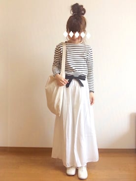 「無印良品（ムジルシリョウヒン）のアイテム（その他シューズ）」を使った、Chocorooさん（レディース・156cm）の春コーディネート