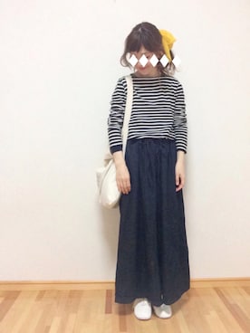 「無印良品（ムジルシリョウヒン）のアイテム（その他シューズ）」を使った、Chocorooさん（レディース・156cm）の春コーディネート