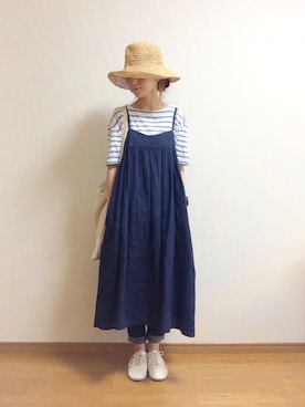 「無印良品（ムジルシリョウヒン）のアイテム（その他シューズ）」を使った、Chocorooさん（レディース・156cm）の春コーディネート