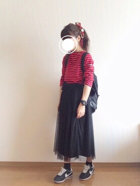 「chambre de charme（シャンブルドゥシャーム）のアイテム（スカート）」を使った、Chocorooさん（レディース・156cm）の秋コーディネート