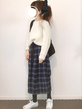 「chambre de charme（シャンブルドゥシャーム）のアイテム（トップス）」を使った、Chocorooさん（レディース・156cm）の冬コーディネート