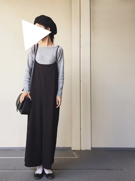 「FRAMeWORK（フレームワーク）のアイテム（オールインワン・サロペット）」を使った、Chocorooさん（レディース・156cm）の秋コーディネート