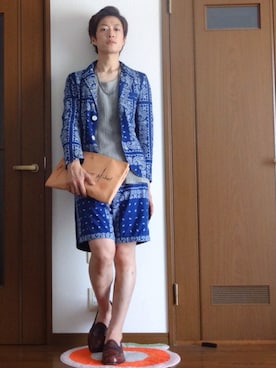 「MCW（エムシーダブリュー）のアイテム」を使った、Kenさん（メンズ・173cm）の夏コーディネート