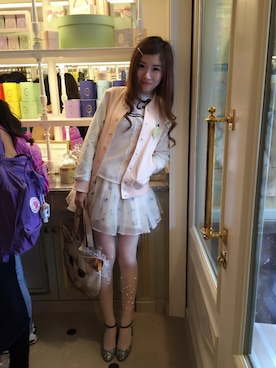 「rosebullet（ローズブリット）のアイテム（ジャケット/アウター）」を使った、(´･ω･`)さん（レディース・165cm）の春コーディネート