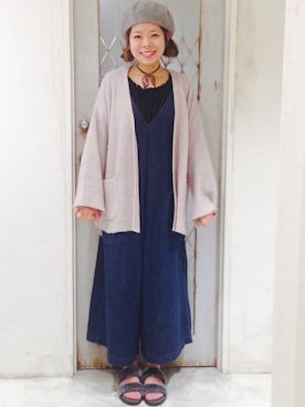 「179/WG（イチナナキュウダブルジー）のアイテム（ハンチング/ベレー帽）」を使った、A  ℹ︎さん（レディース・164cm）の秋コーディネート