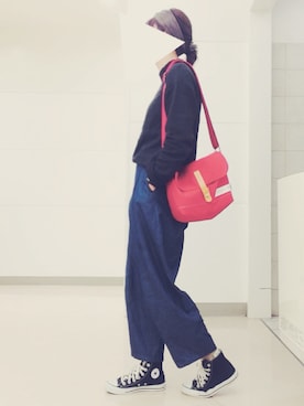 「IT SHAKES HANDS（イットシェイクハンズ）のアイテム」を使った、𓃱さん（レディース・158cm）の春コーディネート