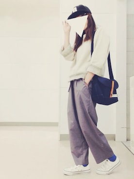 「IT SHAKES HANDS（イットシェイクハンズ）のアイテム」を使った、𓃱さん（レディース・158cm）の春コーディネート