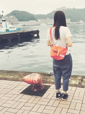 「IT SHAKES HANDS（イットシェイクハンズ）のアイテム」を使った、𓃱さん（レディース・158cm）の夏コーディネート