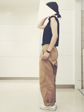 「IT SHAKES HANDS（イットシェイクハンズ）のアイテム」を使った、𓃱さん（レディース・158cm）の夏コーディネート