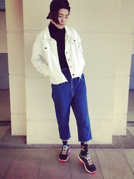 「JOJO（ジョジョ）のアイテム（トップス）」を使った、👿さん（レディース・162cm）の冬コーディネート