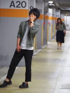 「Daniel Wellington」｜「アイテム（ミリタリージャケット）」を使った、ひろさん（メンズ・165cm）の夏コーディネート