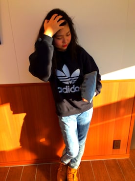 「アイテム（デニムパンツ、シルバー系）」を使った、#MAIさん（レディース・154cm）の春コーディネート