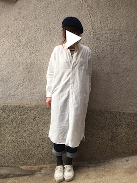 「マムジーンズ」｜もぴこさん（レディース・160cm）の冬コーディネート