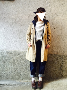 「マムジーンズ」｜もぴこさん（レディース・160cm）の春コーディネート