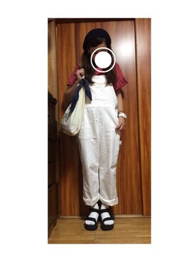 「UBIQ（ユービック）のUBIQ / PLATFORM SANDAL（サンダル）」を使った、もぴこさん（レディース・160cm）の夏コーディネート
