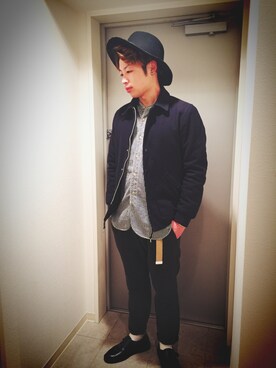 「HARE（ハレ）のアイテム（その他アウター）」を使った、おーしゃんさん（メンズ・169cm）の冬コーディネート