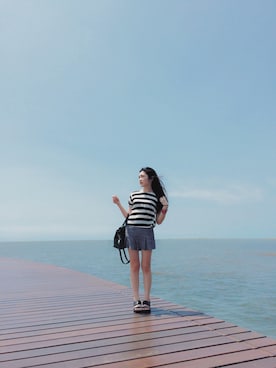 「skirt」｜「アイテム（パンツ）」を使った、viviさん（レディース・156cm）の夏コーディネート