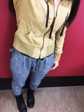 「1％（イチ パーセント）のアイテム」を使った、しほちゅんさん（レディース・164cm）の秋コーディネート