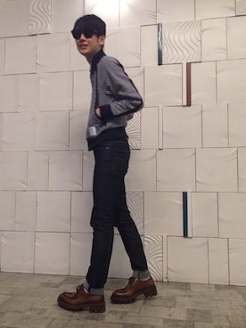 「CELINE」｜「アイテム（ブルゾン）」を使った、xxxkina2xxxさん（メンズ・176cm）の冬コーディネート