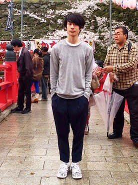 「rag & bone（ラグアンドボーン）のアイテム（Tシャツ/カットソー）」を使った、xxxkina2xxxさん（メンズ・175cm）の春コーディネート