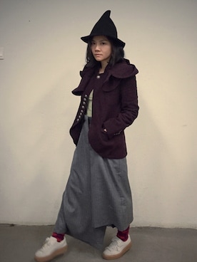 「initial（イニシャル）のアイテム（その他アウター）」を使った、more0_0さん（レディース・155cm）の冬コーディネート