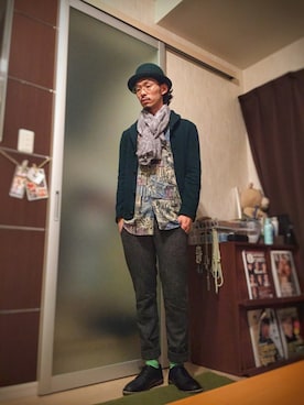 「Import & Select（インポートアンドセレクト）のアイテム（パンツ）」を使った、PANDAさん（メンズ・177cm）の秋コーディネート