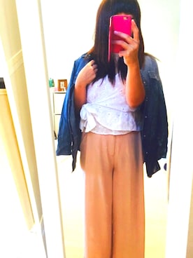 「DOLLUPOOPS（ドールアップウップス）のアイテム（ワンピース、ホワイト系）」を使った、SAYA☺︎さん（レディース・164cm）の夏コーディネート