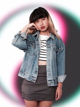 「skirt」｜「アイテム（ダウンジャケット/コート）」を使った、❁❁C☯NN☯R❁❁さん（レディース・160cm）の夏コーディネート