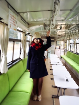 「アイテム（ボディバッグ/ウエストポーチ、ブルー系）」を使った、matinさん（レディース・163cm）の冬コーディネート