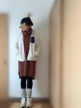 「OLD NAVY（オールドネイビー）のアイテム（その他アウター）」を使った、matinさん（レディース・163cm）の冬コーディネート