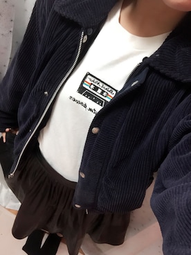 「courreges（クレージュ）のアイテム（ジャケット/アウター）」を使った、PiNOさん（レディース・157cm）の秋コーディネート