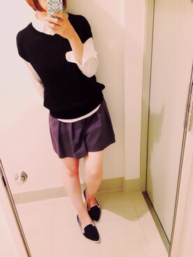 「NANO universe（ナノユニバース）のアイテム（バレエシューズ）」を使った、とうこさん（レディース・156cm）の秋コーディネート