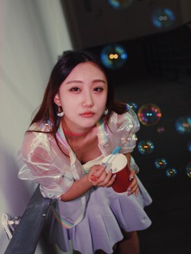 「原宿」｜「アイテム（スタジャン）」を使った、💖Pinky軟軟ちゃんさん（レディース・160cm）の夏コーディネート