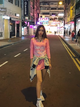 「blingbling」｜💖Pinky軟軟ちゃんさん（レディース・160cm）の夏コーディネート