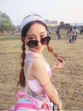 「blingbling」｜💖Pinky軟軟ちゃんさん（レディース・160cm）の夏コーディネート