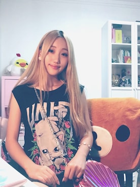 「blingbling」｜💖Pinky軟軟ちゃんさん（レディース・160cm）の夏コーディネート