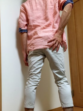 「GAP（ギャップ）のアイテム（パンツ、ホワイト系）」を使った、おこげさん（メンズ）の夏コーディネート