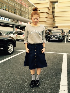 「チークこいめ」｜曽我愛美さん（レディース・155cm）の秋コーディネート