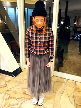 「チークこいめ」｜曽我愛美さん（レディース・155cm）の秋コーディネート
