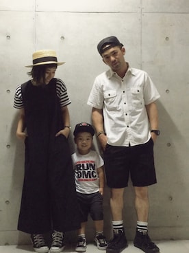 「WEIRDO（ウィアード）のアイテム」を使った、真依子さん（レディース・152cm）の夏コーディネート