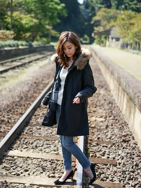 「goa（ゴア）のアイテム（ジャケット/アウター）」を使った、goa-snapさん（レディース・166cm）の秋コーディネート