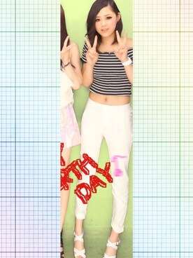 「HELIOPOLE（エリオポール）のアイテム（スラックス）」を使った、kotone haradaさん（レディース・157cm）の秋コーディネート