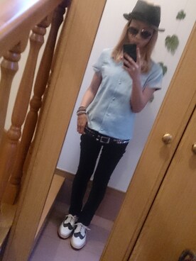 「Dr. Martens（ドクターマーチン）のCORE 3989 WINGTIP SHOE（ブーツ、ホワイト系）」を使った、umekoさん（レディース・162cm）の夏コーディネート