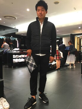 「BLACK LABEL CRESTBRIDGE（ブラックレーベル・クレストブリッジ）のアイテム（ブルゾン）」を使った、Jさん（メンズ・178cm）の秋コーディネート